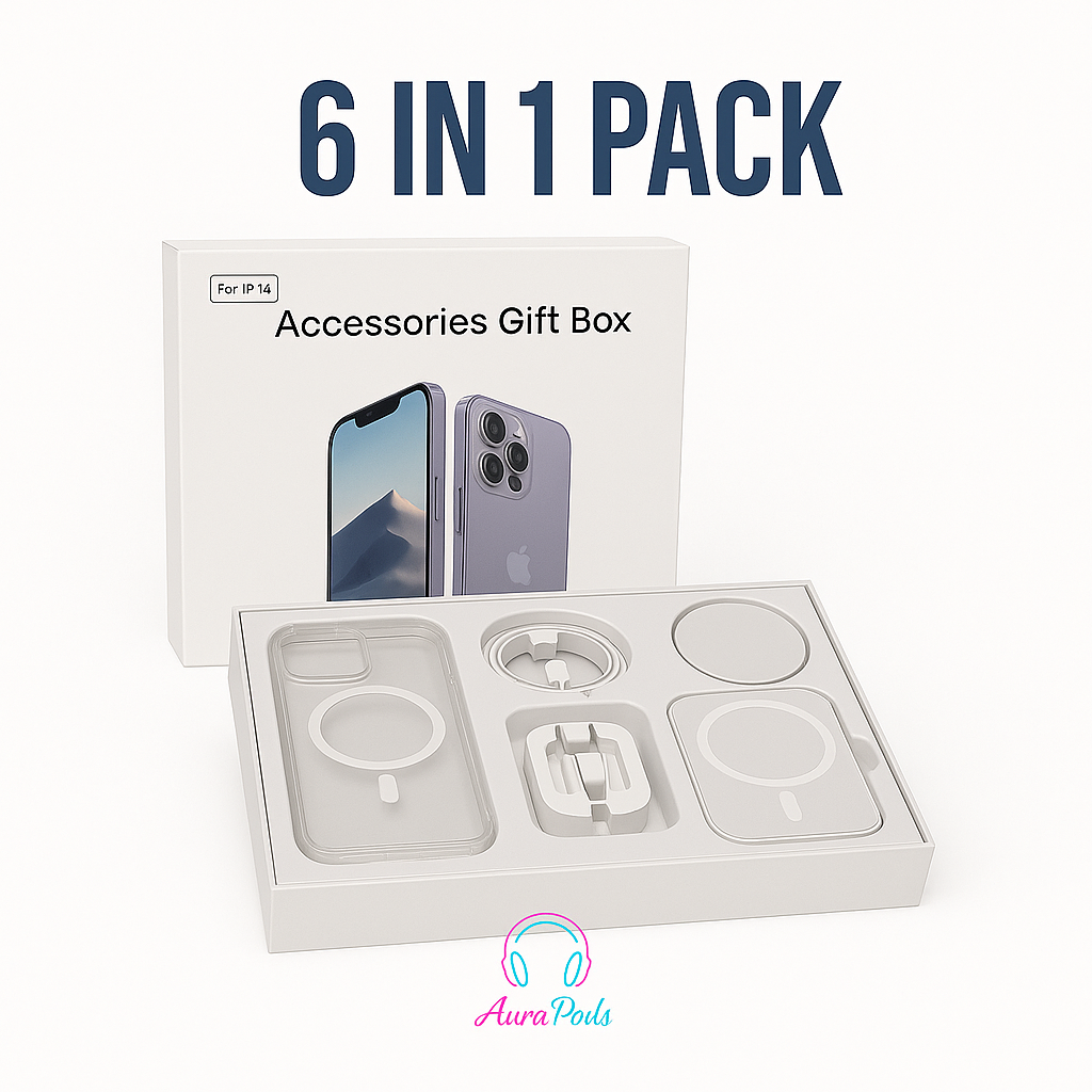 BOX AURAPODS | 6 en 1 iPhone