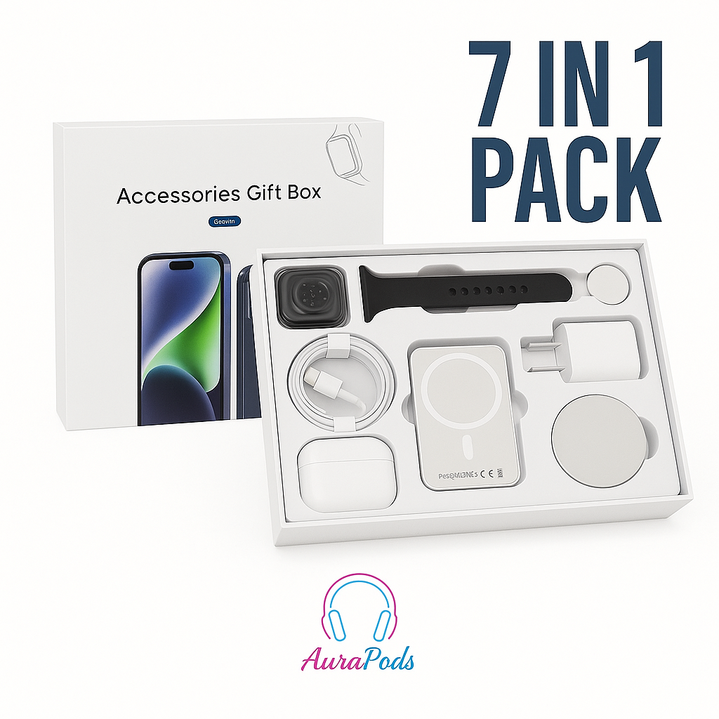 BOX AURAPODS | 7 en 1 iPhone